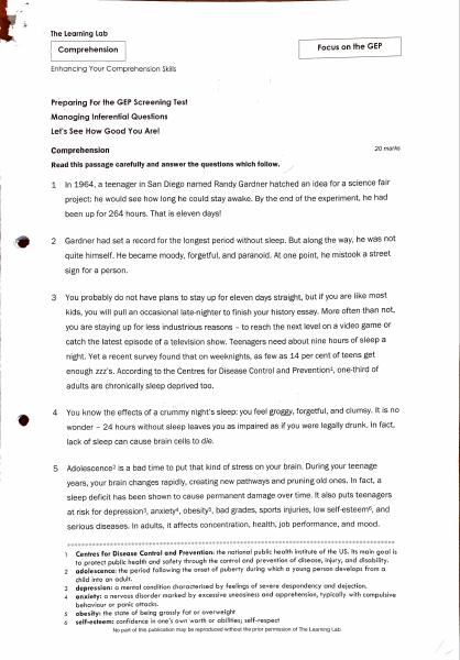 English General Ability Materials: Paper 1, Comprehension and inference.