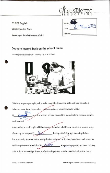 GEP General English Materials: Paper 2, Vocabulary revision.