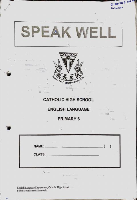 PSLE English Oral Materials: Booklet 2, Reading-aloud practice.
